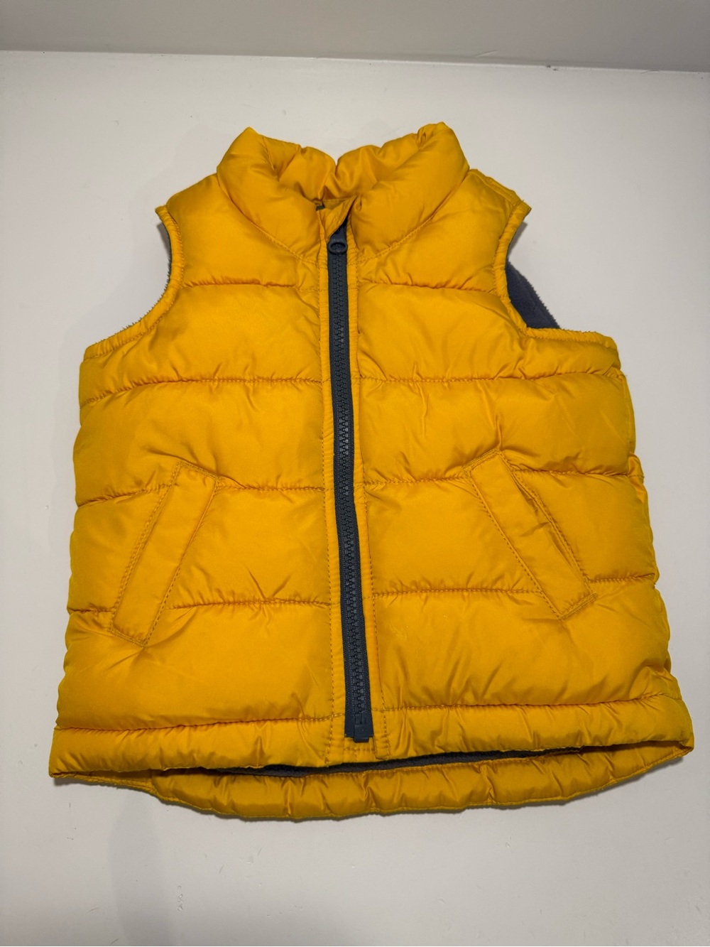 Old Navy Mustard Yellow Puffer Vest 18-24 months